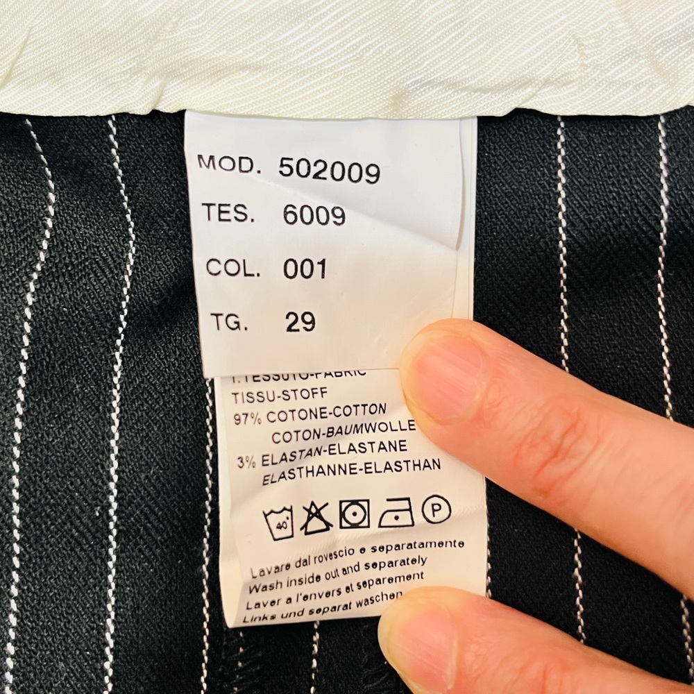 Marithé + François Girbaud black pinstripe trouser - Picture 8 of 9